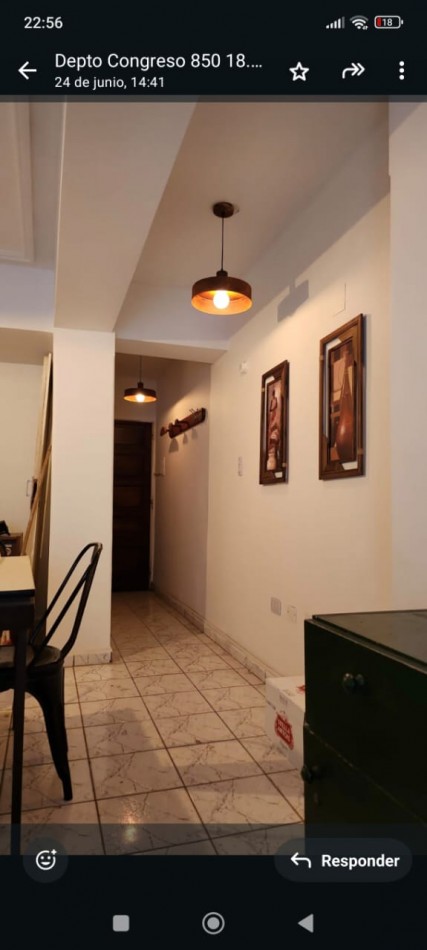 B° Sur - Congreso al 800 Monoambiente c/ Balcon ideal inversor!!!